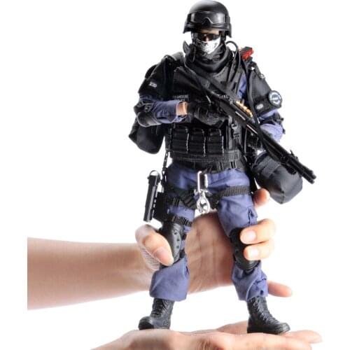 1:6 30cm 12 inches High-end simulation TE police SWAT attack hand soldier model toy joint movable collection gift