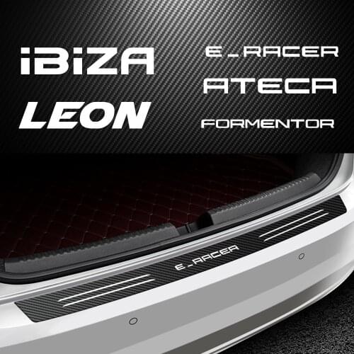 1Pcs Car Styling Trunk Guard Anti-wear Stickers decoration For SEAT Ibiza Leon Cupra e-Racer Ateca Formentor FR Racing