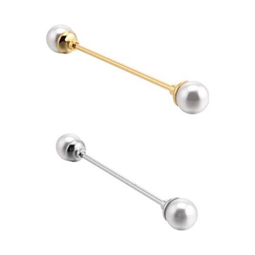 20pcs/lot Screw Type Angle Clip Tie Collar Bar Pearl Tie Rods Angle Pin Tie Collar Clip Collar Pin Bar Sticker Mens Jewelry