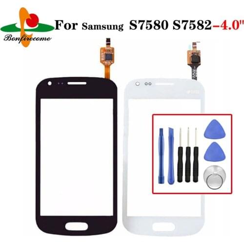 4.0" For Samsung Galaxy Trend Plus S7580 S7582 Touch Screen Panel Sensor Digitizer Front Glass Outer Lens NO LCD