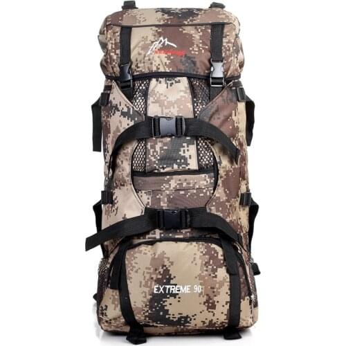 70L Camping Hiking Backpack Tactical Molle Mountaineering Back Bag Camouflage Sports Climbing Travel Rucksack