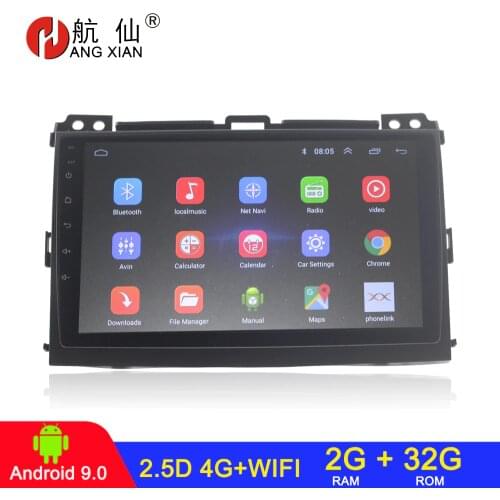 Android 9.1 2 din car radio car stereo For Toyota Land Cruiser Prado 3 J120 2004-2009 autoradio car audio 2G+32G 4G,wifi