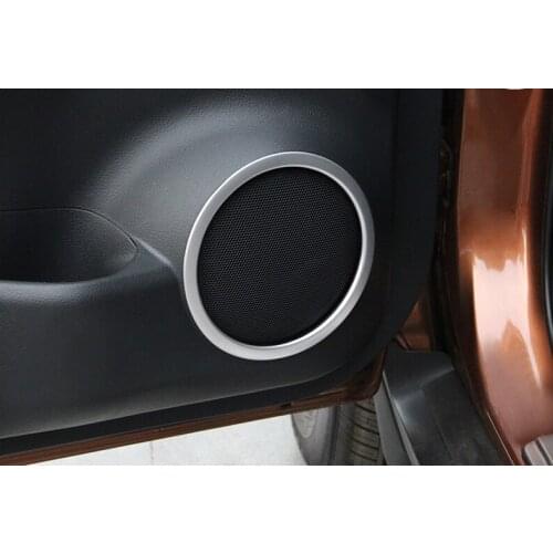 Car door speaker audio decoration bright ring frame accessories modification for Nissan for X-Trail 2014-2019