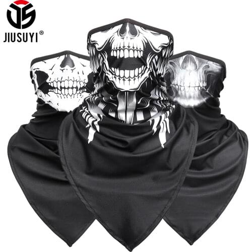 Outdoor Sports Breathable Bandana Sun UV Protection Bike Cycling Windproof Triangle Face Cover Scarf Men Women Skull Balaclava