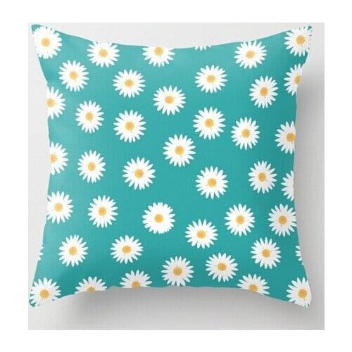 Free Shipping Fashion Beauty Daisy Pattern Luxury Printing Girly Square Zippered Pillowcase Throw Pillow Sham