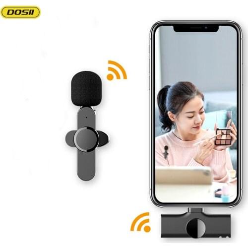 Lavalier Wireless Microphone Mini Portable Audio Video Recording Mic For IPhone xaiomi Live Game Clip-on Type-C Microphones