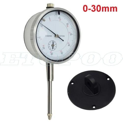 High Quality Dial Indicator 0-30mm 2mm 10mm 0.01mm With Lug Dial Gauge Micrometer Caliper Table Of Measuring Tools