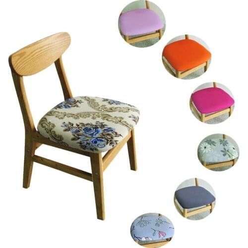 Elastic Kitchen Dining Chair Cover Jacquard Seat Cushion Covers Milk Silk Living Room Furnitue Protector Office Chair Cover