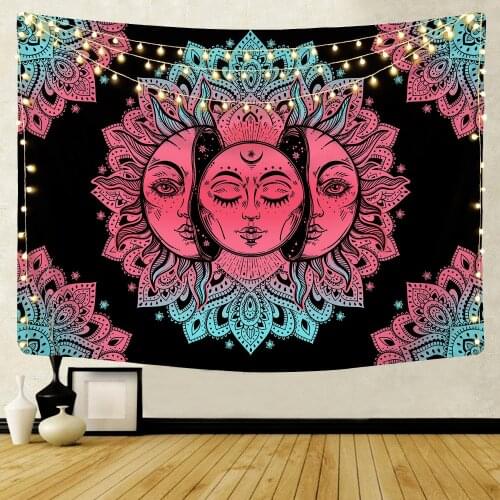 Starry Sky Tapestry Mandala Elephant Budhha Tapestry Hippie Tapestry Bedroom Decoration Psychedelic Tapestry