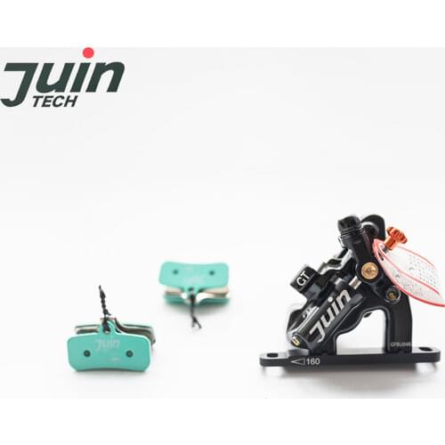 Juin Tech GT-F Hybrid Hydraulic 4-Piston Flat Mount Disc Brake Road Bike Disc Brake Caliper Ultralight Bicycle Disc Brake Set