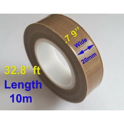 1 Roll PTFE Adhesive Tape Nonstick thickness 0.13/0.18mm x Width 13/20/25/30/38/50/60/80/100/120/150/200/250/300mm x Length 33ft