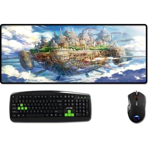 Funny Beautiful Pattern Anime Scenery City Mice Mats Stitched Edges Desktop Computer Player Gaming mat