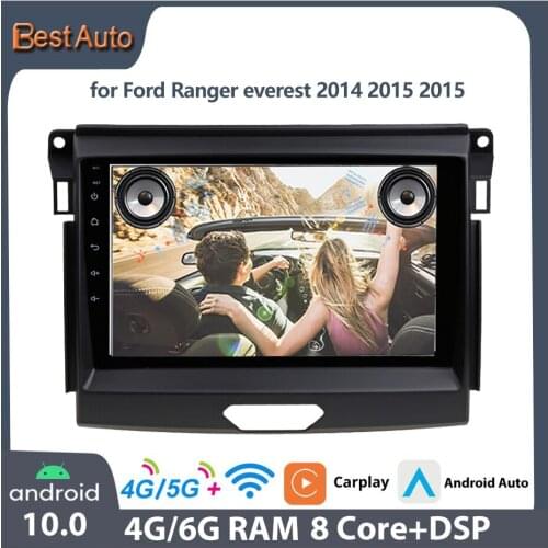Sinosmart 8Core DSP 48EQ 2Din IPS/QLED screen car gps multimedia radio navigation player for Ford Ranger everest 2014 2015 2015