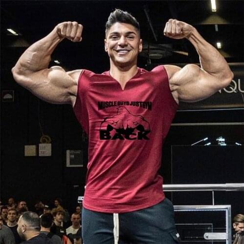 Mens Summer Thin Section Breathable Fitness Printing Sports Sleeveless T-shirt Large Size Loose Waistcoat Tide