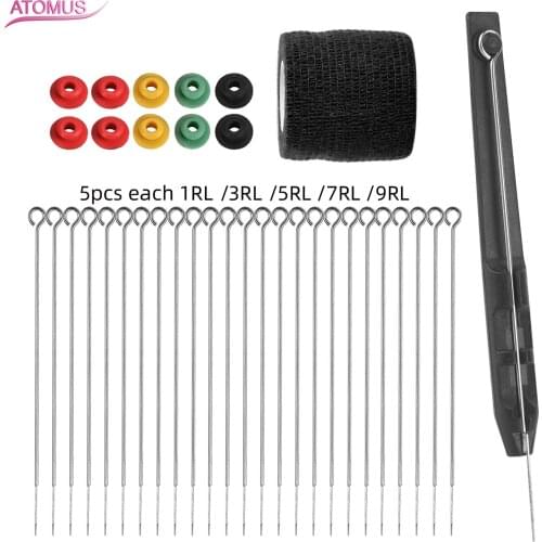 1RL 3RL 5RL 7RL 9RL Tattoo Needles Kit Professional Sterilized Tattoo Bandage Body Painting Pen Needle Hand Stick Poke Liner