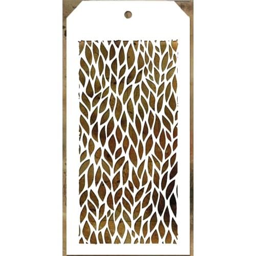 2021 New Label Tag Plastic Stencil For DIY Craft Making Leaves Pattern Background Scrapbooking Card No Metal Cutting Dies Stamps