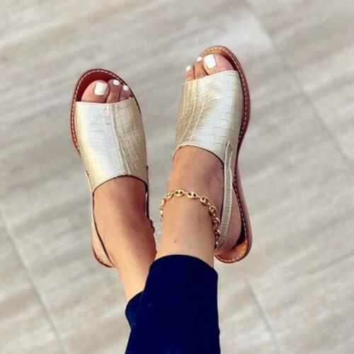 New Womens Sandals 2021 Summer Female Slippers Flat Woman Peep-toe Comfort Slip-on Sandalias Casual Shoes Mujer Slingback