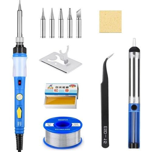 Adjustable Temperature Solder Iron 60W Soldering Iron kit 220V/110V Electric Soldering Gun Welding Repair Tools Newest