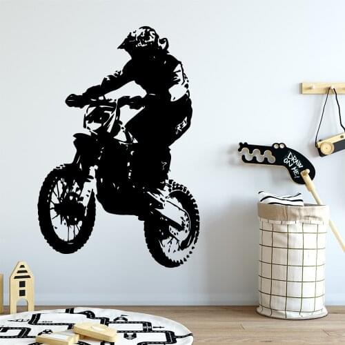 Drop Shipping Motorcycle Sticker Waterproof Vinyl Wallpaper House Decor For Kids Rooms Removable Decor Wall Decals
