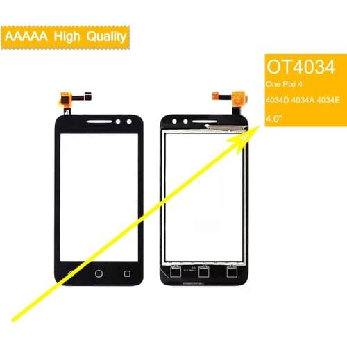 10Pcs/lot For Alcatel One Pixi 4 OT4034 4034D 4034A 4034E 4034 Touch Screen Touch Panel Sensor Digitizer Front Touchscreen