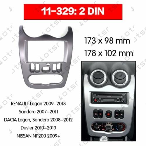 Stereo Panel Plate Surround Car Radio Fascia For RENAULT Logan 2009-2013 Sandero NISSAN NP200 Dash Kit DVD Refitting Frame