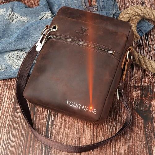 KAVIS Crazy Horse Leather Shoulder Men Bag Vintage Crossbody Bags Cow Leather Man Messenger Casual Capacity Male Travel Bag