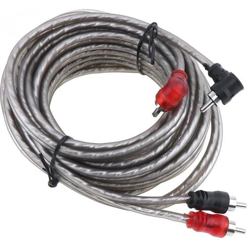 Universal Abrasive PVC material 5M 40 Core 7 mm diameter Pure Copper 2RCA to 2RCA Cars Audio Power Amplifier Horn Line