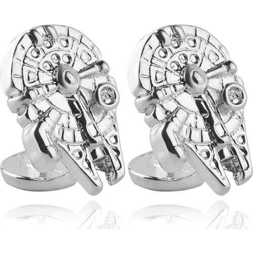 New Arrive Star Wars Vintage Gothic Fighter Warship Cufflinks For Man High Quality Retro Brand Shirt Cuff Buttons Cufflink Gift