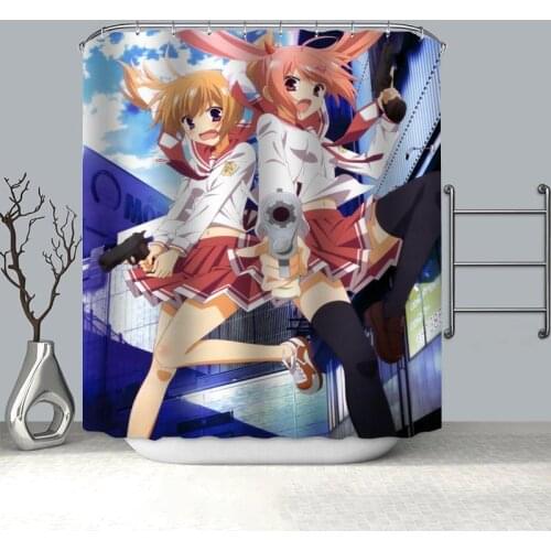 100% Polyester Fabric Custom Aria The Scarlet Ammo Shower Curtain Modern Bathroom Curtain Waterproof HD Printing Bath Curtain