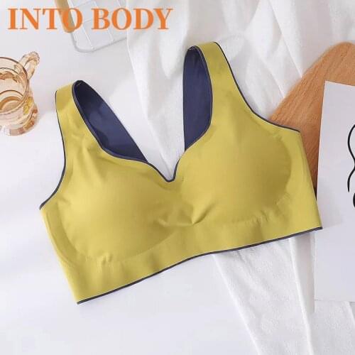 Ladys Sexy Latex Bra Plus Size Seamless Bra For Women Push Up Underwear Bra Top Bh Comfortable Cooling Gathering Shockproof
