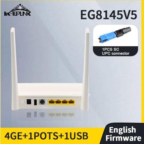 Brand New EG8145V5 Gpon ONU 4GE+1POTS+1USB+2.4G/5G Wifi UPC Fiber Port FTTH Modem English Firmware Bare Metal Router Free Ship