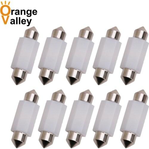 10Pcs c5w led CANBUS 31 36 39 41 mm Festoon C10W led bulb 3030 2 SMD 12V reading lamp car Interior Light White Error Free