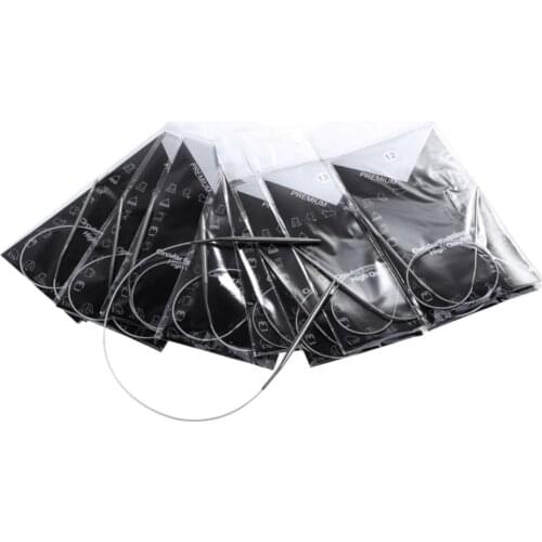 11Pcs/set Circular Knitting Needles Stainless Steel Crochet Hooks Needle Pins DIY Weaving Tools