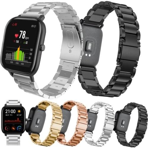 20mm stainless Wristband For Huami Amazfit GTS /GTR 42mm watchband For samsung Galaxy 42 For Huami Amazfit BIP youth/lite strap