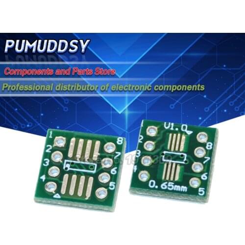 20PCS TSSOP8 SSOP8 SOP8 to DIP8 Transfer Board DIP Pin Board Pitch Adapter