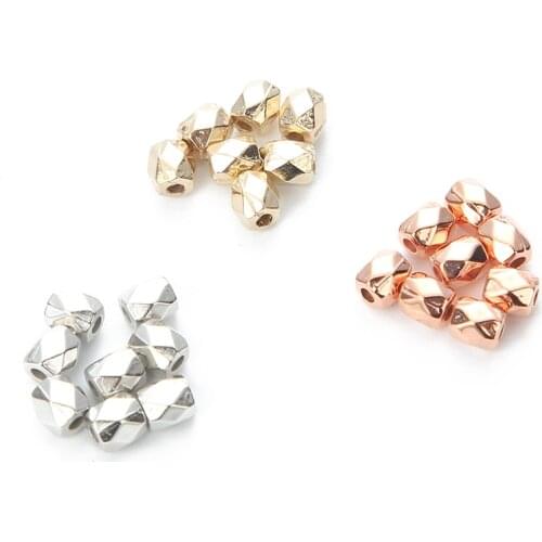 300pcs/lot 4mm CCB Plastic Rhombus Square Beads Bulk Loose Spacer Beads For DIY Bracelet Findings Jewelry Making Supplies