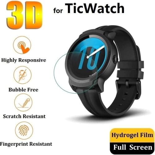 3D Hydrogel Protective Film Screen Protector for TicWatch Pro 2020 3 GPS GTX S E S2 E2 C2 Plus Screen Protector Foil (Not Glass)