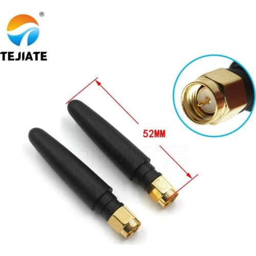 5PCS 2.4G Antenna SMA Straight Header/Bent Header Inner Pin/Inner Hole 5CM WIFI WLAN Adapter Black Pepper