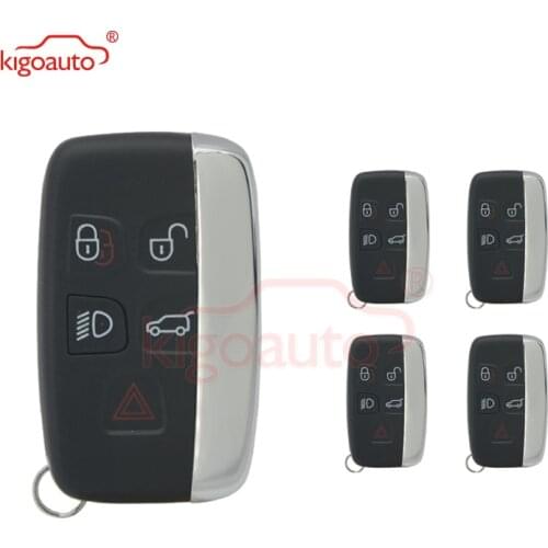 Kigoauto 5pcs 5 button 434Mhz Hitag Pro-ID49-PCF7953 chip KOBJTF10 for Land Rover Range Rover Sport Evoque Discovery