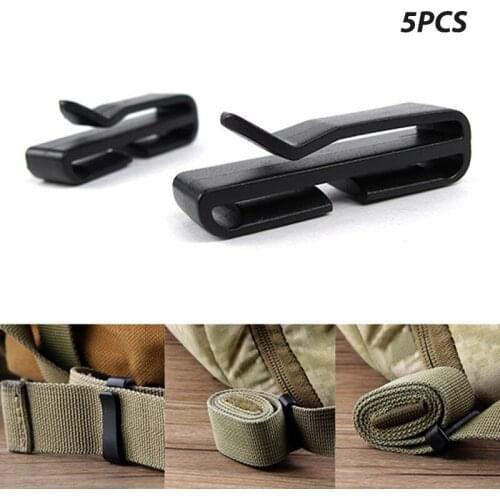 5Pcs Webbing Buckle Strap Belt End Clip Clasp Adjust Backpack Bag Belt End Clip Clasp Adjust Backpack Bag Camping Outdoor Tools