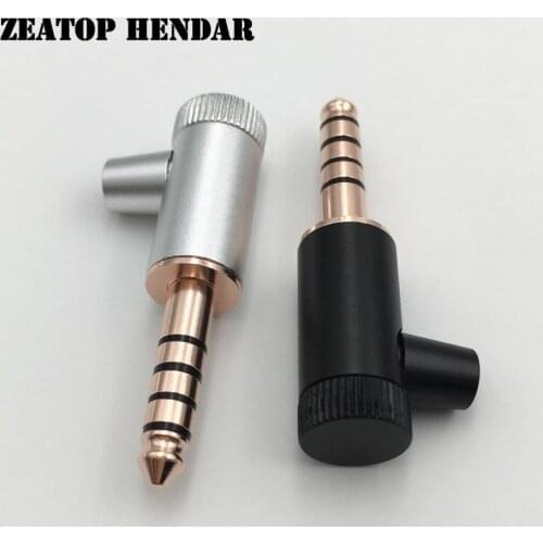 50Pcs 4.4mm 5Pole Male L Shape Headphone Earphone Pin Plug Adapter for Sony PHA-2A TA-ZH1ES NW-WM1Z NW-WM1A AMP Player Connector