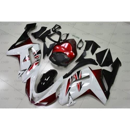 636 Zx-6r 2007 - 2008 Bodywork Zx6r 08 Plastic Fairings for Kawasaki Zx6r 2007 White Red Fairing