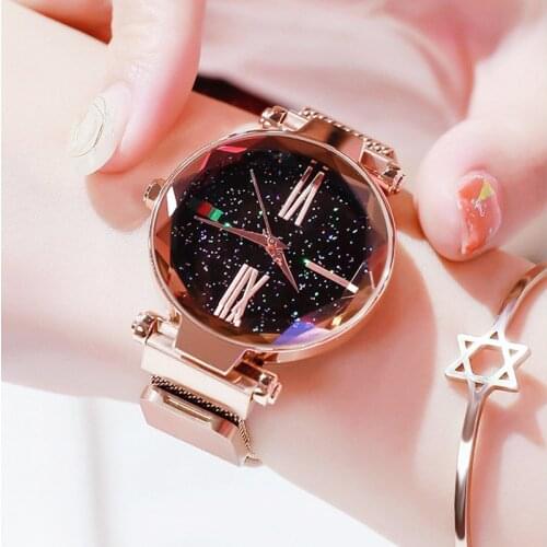 Luxury Women Watches Starry Sky Watch Magnetic Watches Mesh Band Quartz Wristwatches Women relogio feminino montre femme