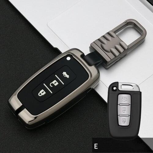 Galvanized Alloy Car Key Case Protect Cover for Hyundai Solaris HB20 Veloster SR IX35 Accent Elantra i30 For KIA RIO K2 K3