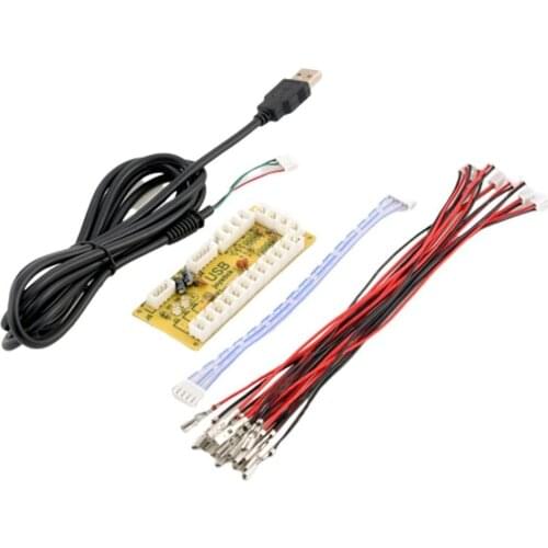 Diy Arcade Joystick Circuit Board Pc Joystick Control Usb Small Card Chip +5P Rocker Line Game Accessories