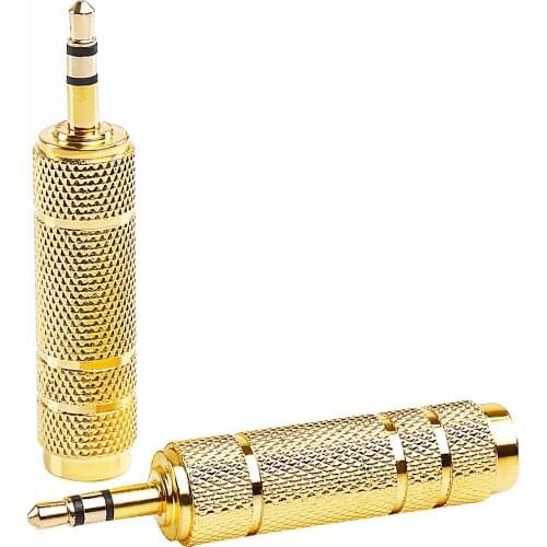 For Connector Jack 6.5mm female jack to 3.5mm plug stereo audio adapter jack converter microphone