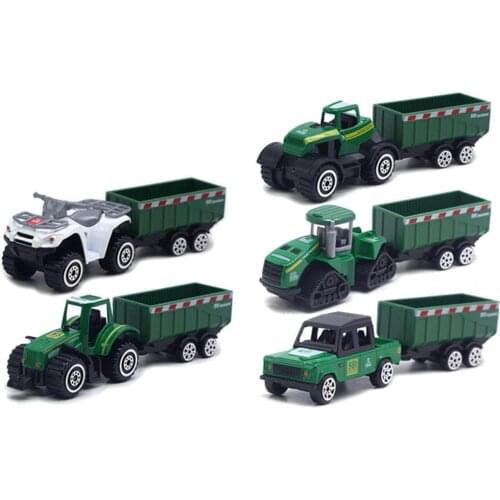 1/60 Scale Wear-resistant Construction Tractor Vehicle Model Figure for Children Entertainment