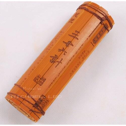 China Rare Ancient Antiquity Bamboo Book "Thirty Six Stratagems" Home decoration Bamboo crafts