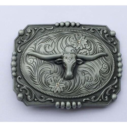 Western Cowboy Bull Belt Buckle