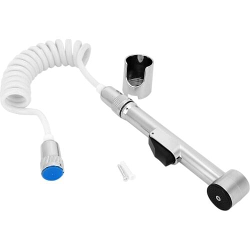 High Quality Durable Electroplating Handheld Toilet Bathroom Bidet Sprayer Shower Head With Spring Tubes For Thread G1/2 BSP